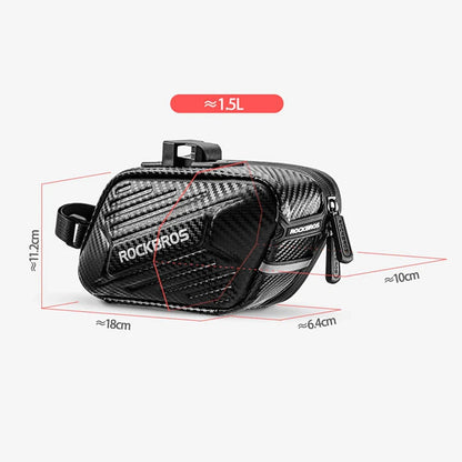 ROCKBROS Rigid bicycle saddle bag 1.5L - black – image 6