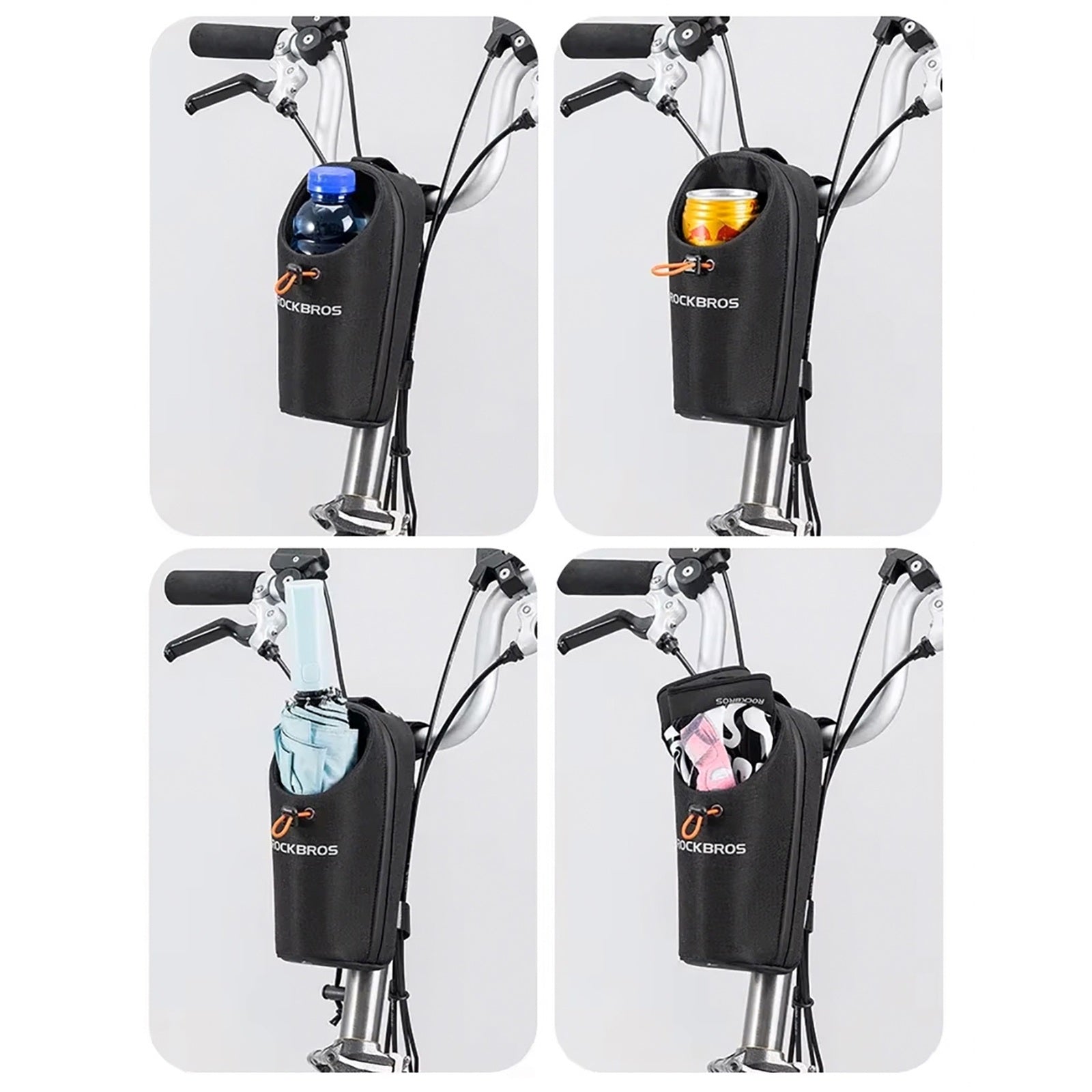 ROCKBROS Scooter handlebar bag with space for a 1.5L water bottle - black – image 3