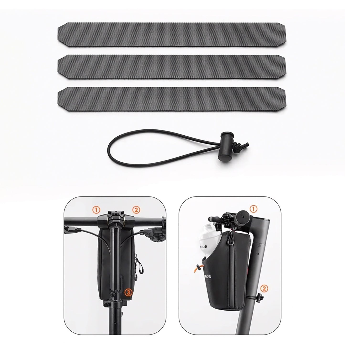 ROCKBROS Scooter handlebar bag with space for a 1.5L water bottle - black – image 4
