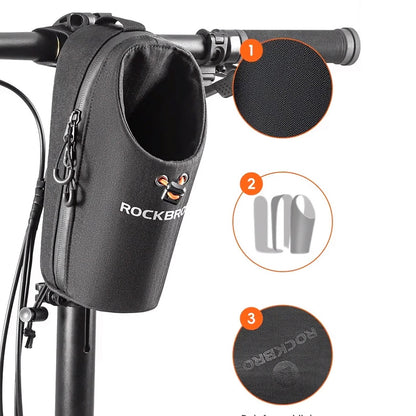 ROCKBROS Scooter handlebar bag with space for a 1.5L water bottle - black – image 6