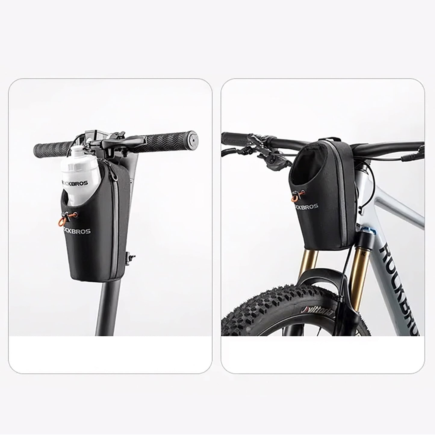 ROCKBROS Scooter handlebar bag with space for a 1.5L water bottle - black – image 8