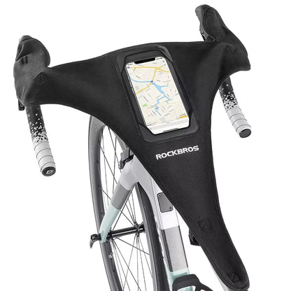 ROCKBROS Bicycle sweat cover with pocket and phone window - black