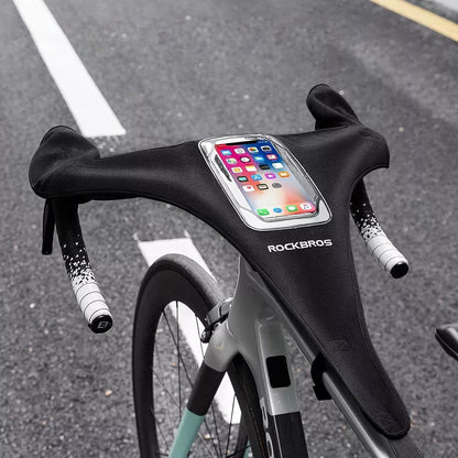 ROCKBROS Bicycle sweat cover with pocket and phone window - black – image 4
