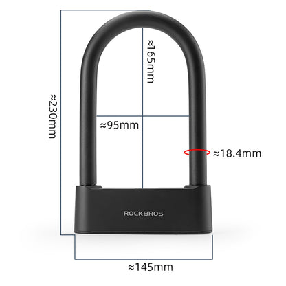 ROCKBROS SMART bicycle lock with fingerprint reader and Bluetooth - black – image 5