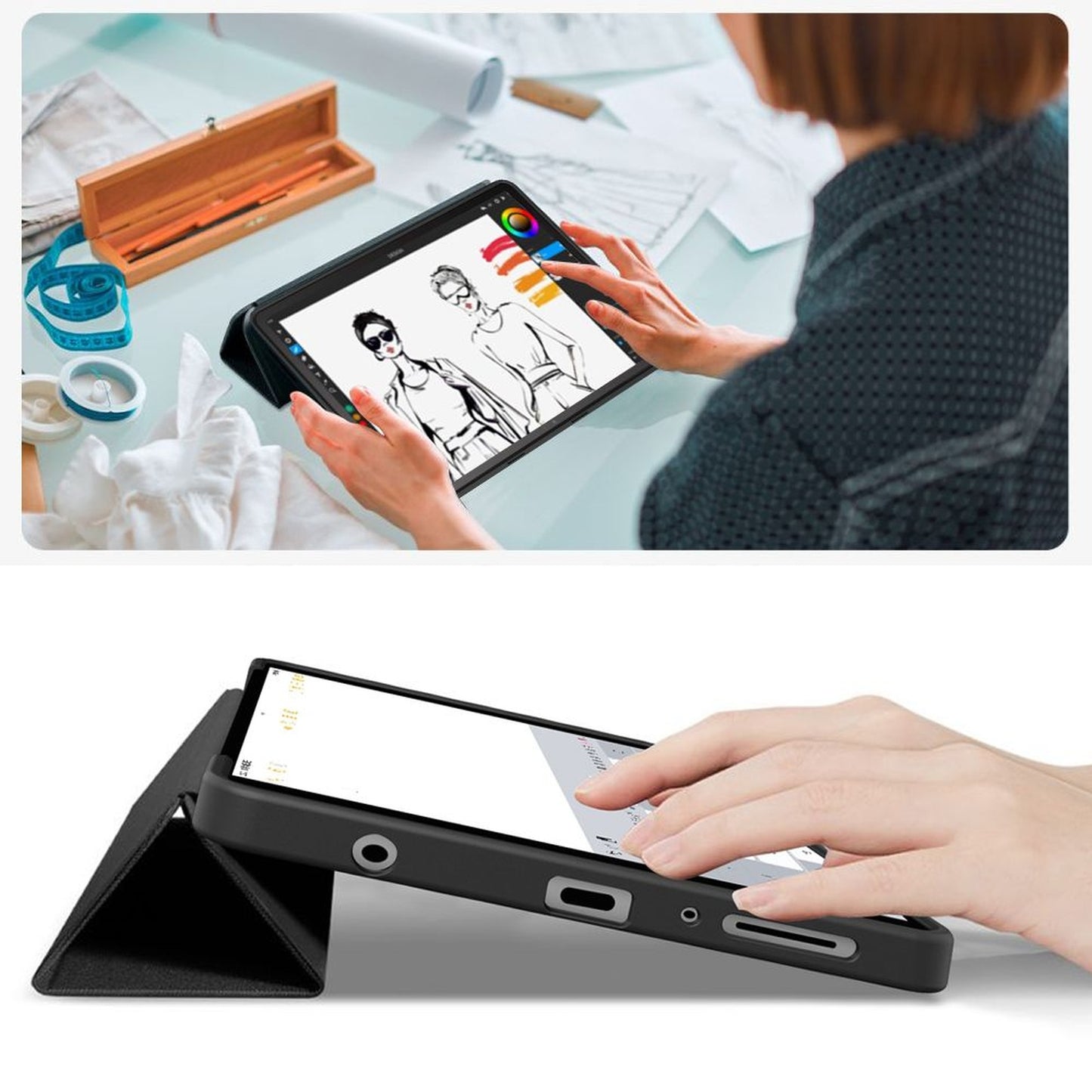 Tech-Protect Case cover for Samsung Galaxy Tab A9 / A11 8.7 X110 / X115 / X133 / X135 SmartCase - black – image 8