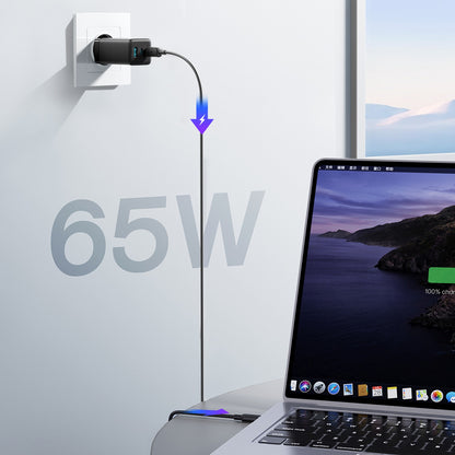 DUDAO GaN wall charger with USB-C cable 1m 65W - black – image 31