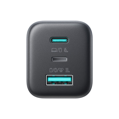 JOYROOM USB-C iPhone Lightning USB-A GaN 45W charger - black – image 2