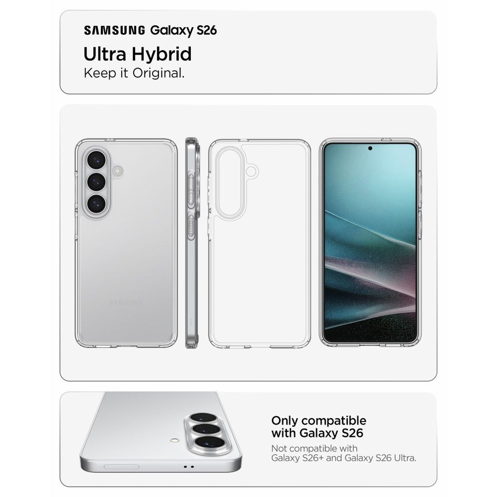 SPIGEN Case cover for Samsung Galaxy S26 Ultra Hybrid - transparent – image 5