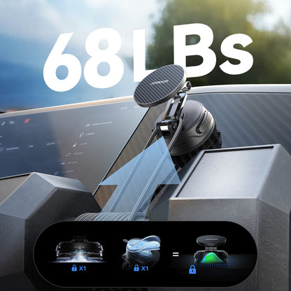 JOYROOM Magnetic car holder with suction cup for windshield, dashboard - black – image 9
