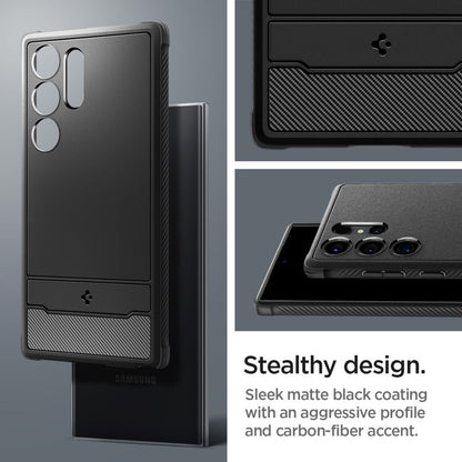 SPIGEN Case cover for Samsung Galaxy S24 Ultra Rugged Armor - matte black – image 7