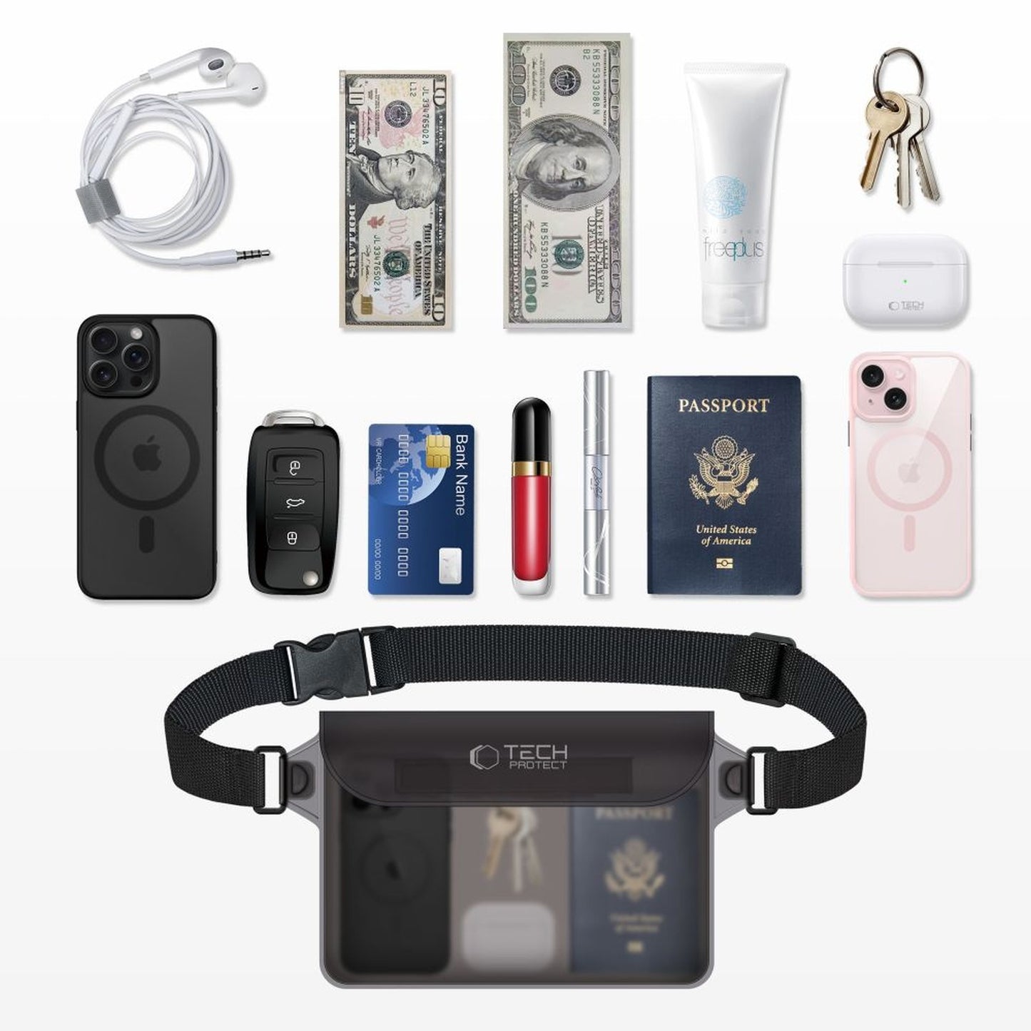Tech-Protect Waterproof pouch for smartphone documents - black – image 3