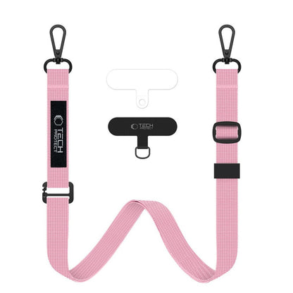 Tech-Protect Rope Crossbody 2in1 lanyard for smartphone case and wrist - pink