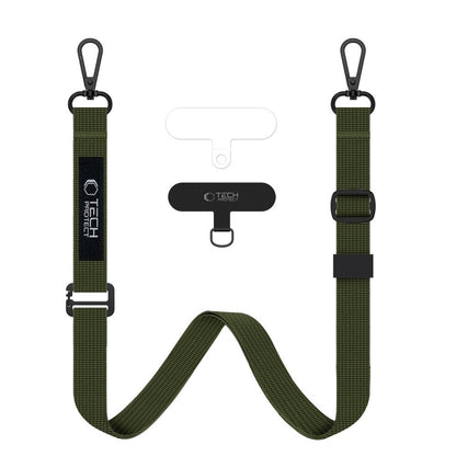 Tech-Protect Rope Crossbody 2in1 lanyard for smartphone case - olive