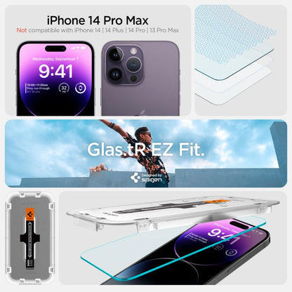 SPIGEN Tempered glass for iPhone 14 Pro with Glas.tR EZ Fit applicator - 2 pcs. – image 9