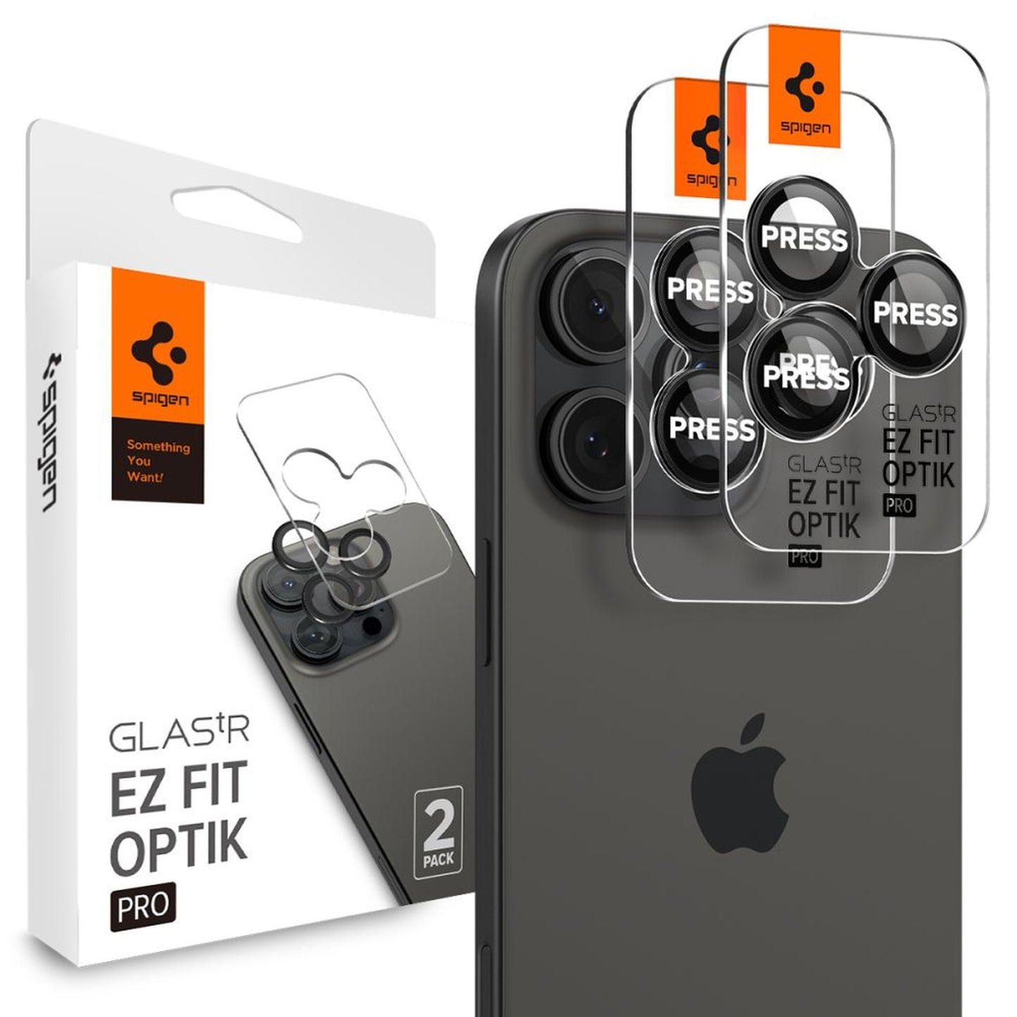 SPIGEN Camera cover for iPhone 14 Pro / Pro Max / 15 Pro / Pro Max / 16 Pro / Pro Max / 17 Pro / 17 Pro Max black - 2 pcs.