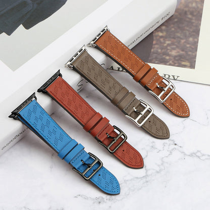 HURTEL Leather strap bracelet for Apple Watch 38 / 40 / 41 mm - dark brown – image 8