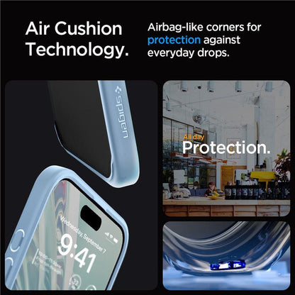 SPIGEN Case cover for iPhone 15 Pro Max Crystal Hybrid - transparent blue – image 6