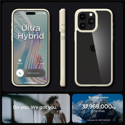 SPIGEN Case cover for iPhone 15 Pro Max Crystal Hybrid - transparent beige – image 9