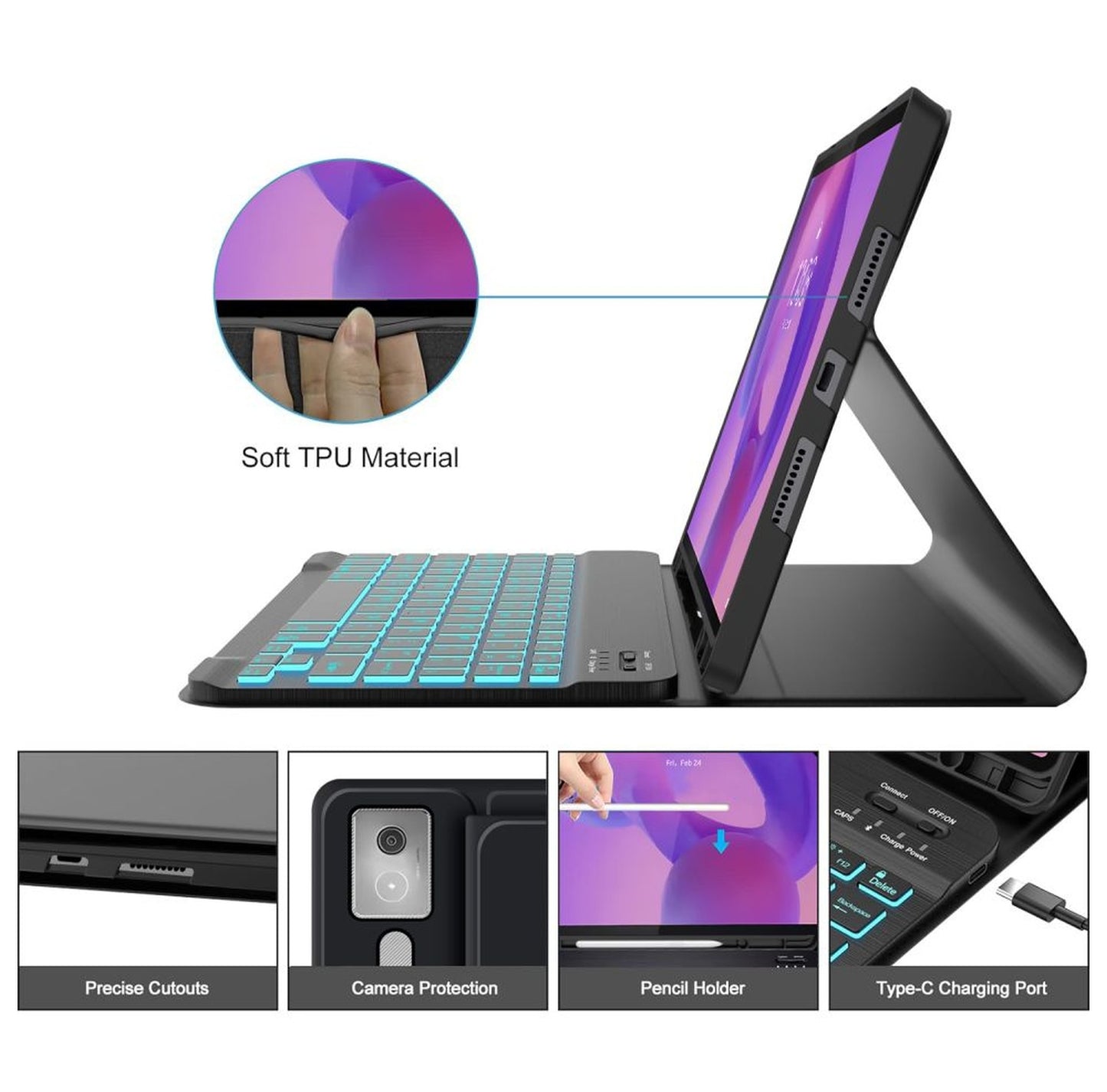 Tech-Protect Case cover for Lenovo Idea Tab Pro / Pro Mt 12.7 TB-373 - black – image 3