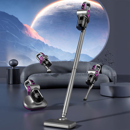 HURTEL Mini vertical hand vacuum cleaner 4in1 with a brush for removing mites - gray – image 3