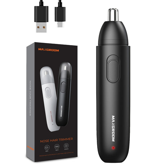 MAXGROOM USB-C nose, ear and eyebrow shaver - black