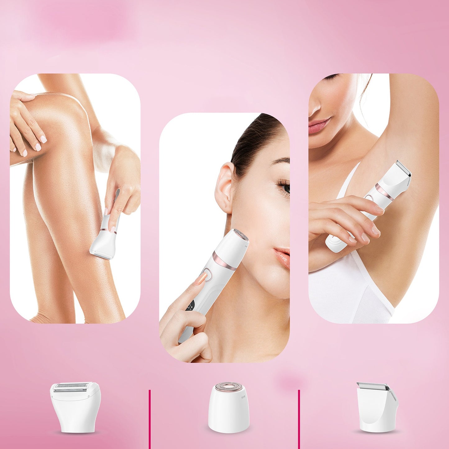 MAXGROOM Women's 3in1 waterproof trimmer for body, face, bikini, white - set – image 4