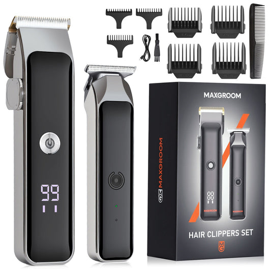 MAXGROOM Clipper with trimmer 7 LED USB-C attachments - set