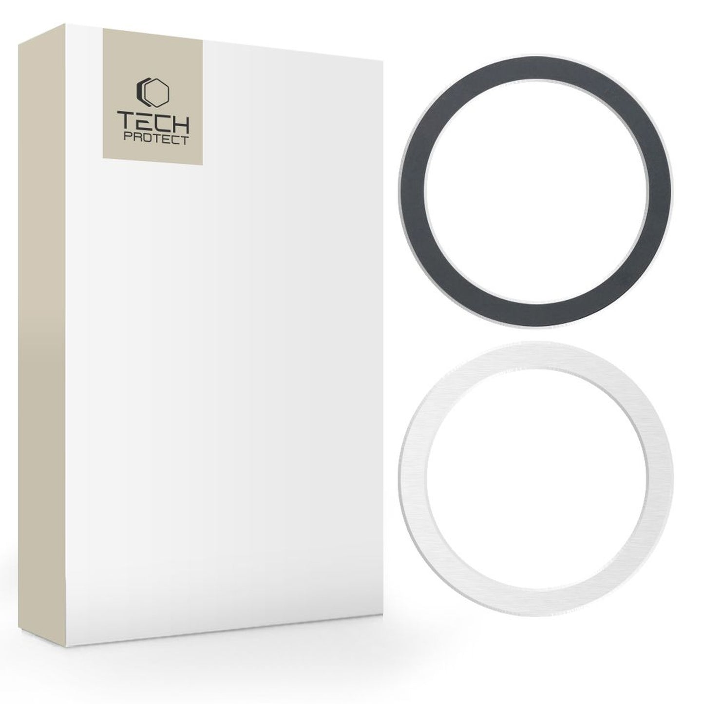 Tech-Protect Universal magnetic ring black silver - 2 pcs.