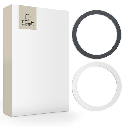 Tech-Protect Universal magnetic ring black silver - 2 pcs.
