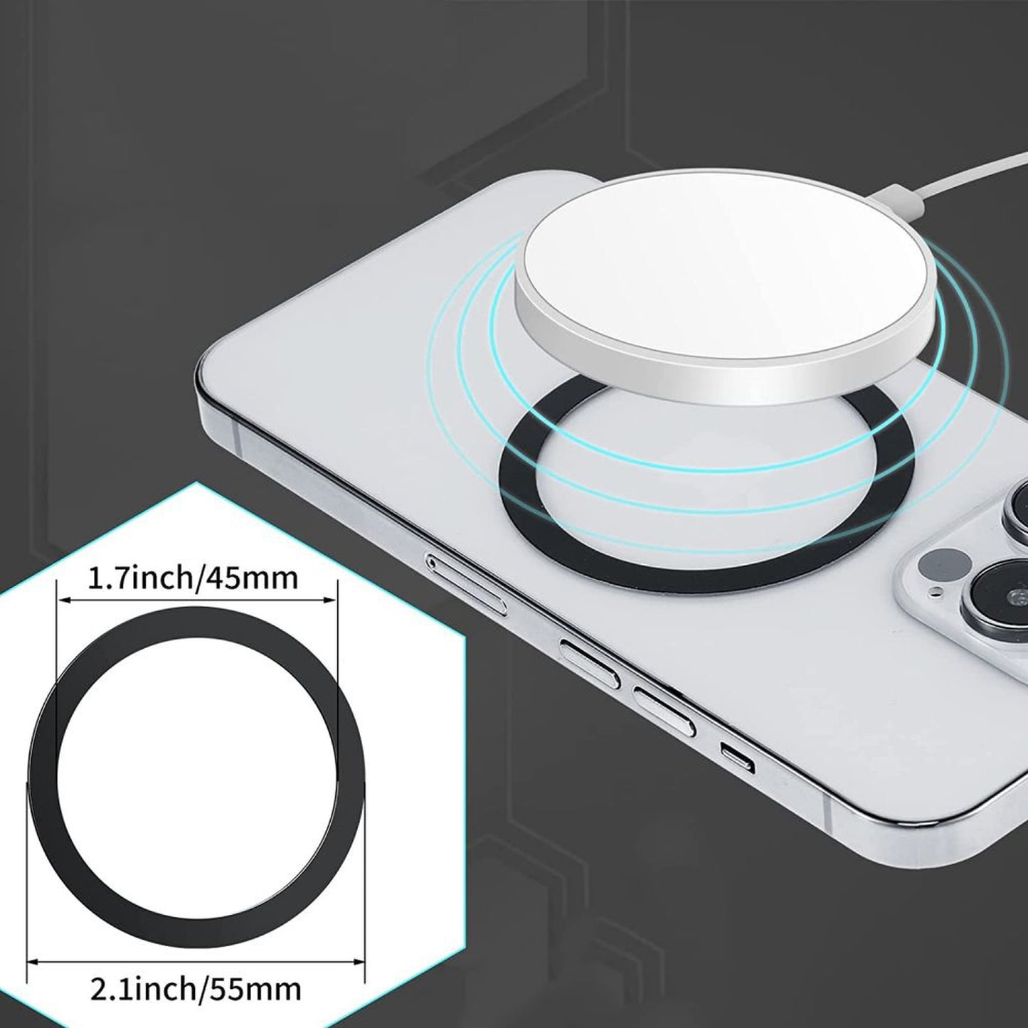 Tech-Protect Universal magnetic ring black silver - 2 pcs. – image 3