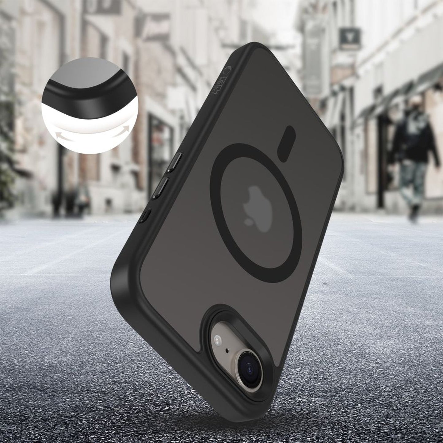 Tech-Protect MagMat MagSafe case for iPhone 16e / 17e - matte black – image 4
