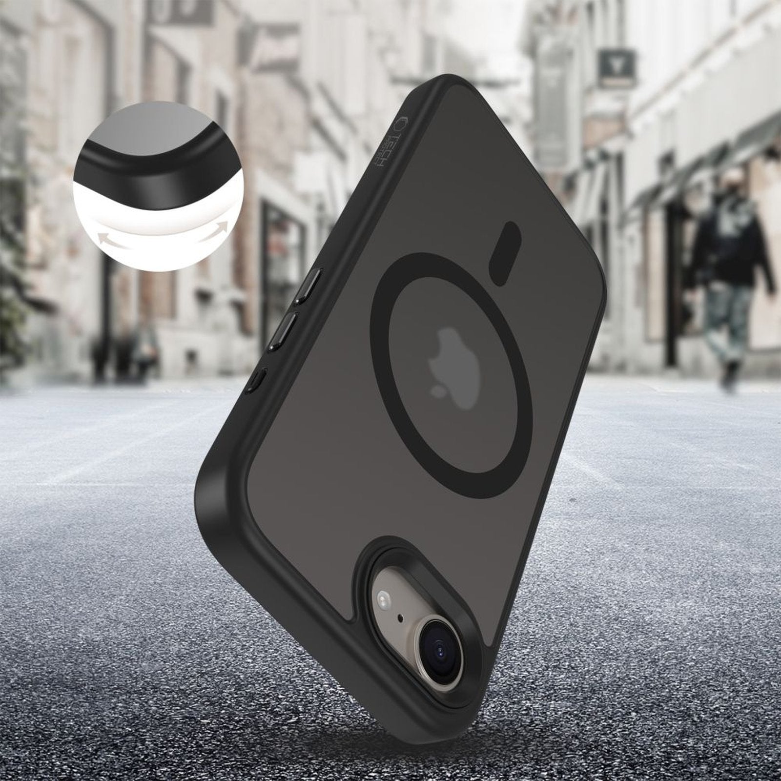 Tech-Protect MagMat MagSafe case for iPhone 16e / 17e - matte black – image 4