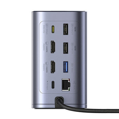 BASEUS HUB 12in1 docking station USB-C USB-A HDMI RJ45 SD microSD 4K 60Hz PD 10Gb/s – image 2