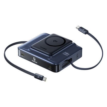 BASEUS 6in1 wireless charging station with retractable USB-C cables 245W - black – image 4