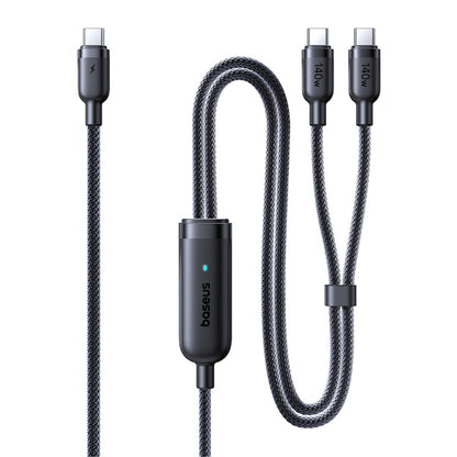 BASEUS Cable 2in1 USB-C - 2x USB-C 140W 1.5 m - black