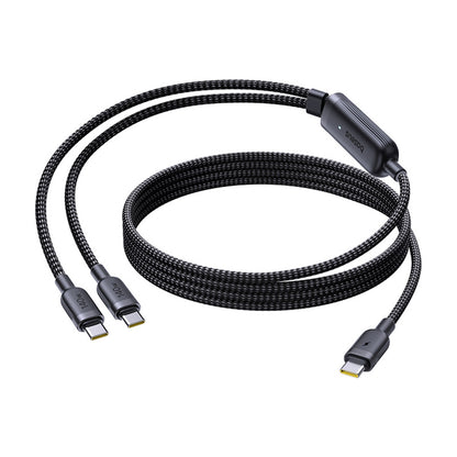 BASEUS Cable 2in1 USB-C - 2x USB-C 140W 1.5 m - black – image 2