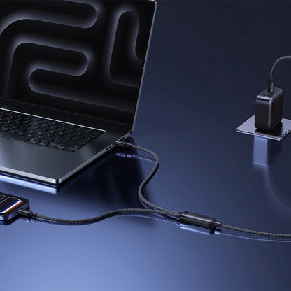 BASEUS Cable 2in1 USB-C - 2x USB-C 140W 1.5 m - black – image 7