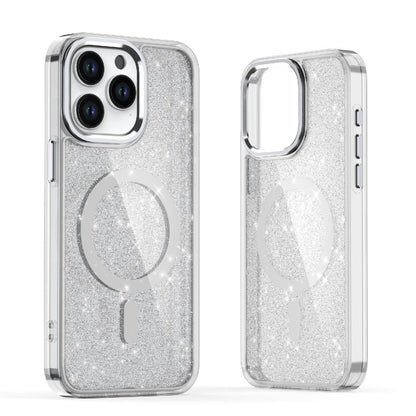 HURTEL Cover for iPhone 16 Pro Glitter Case MagSafe - white with glitter – image 2