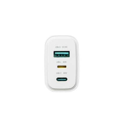JOYROOM USB-A USB-C USB-L JR-TG6 GaN 30W wall charger - white – image 6