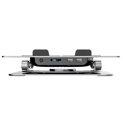 WOZINSKY Cooling stand with 360 rotation for laptop tablet RGB - silver – image 2