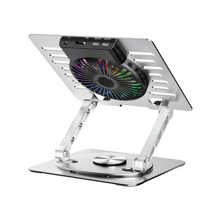WOZINSKY Cooling stand with 360 rotation for laptop tablet RGB - silver – image 4