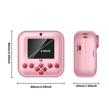 WOZINSKY Camera with thermal printer for children game camera - pink – image 3