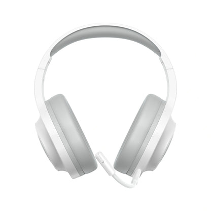 QCY Gaming headphones, 7.1 sound, detachable microphone, 3 connection modes - white – image 4