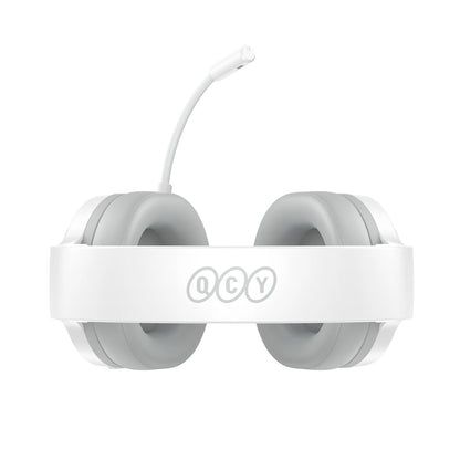QCY Gaming headphones, 7.1 sound, detachable microphone, 3 connection modes - white – image 5
