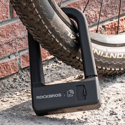 ROCKBROS Anti-theft bicycle lock with NFC reader - black – image 10