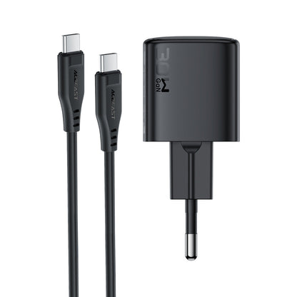 ACEFAST USB-C 30W GaN wall charger with USB-C - Lightning 1.2m cable - black – image 4