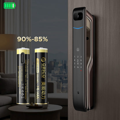 ORICO Rechargeable lithium battery AAA 1.5 V 500mWh USB-C with charging cable - 4 pcs. – image 6