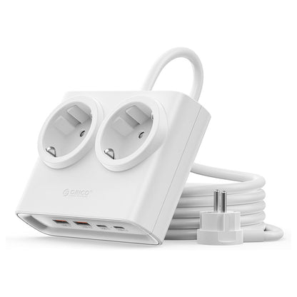 ORICO Power strip 6in1 AC USB-A USB-C 25W - white
