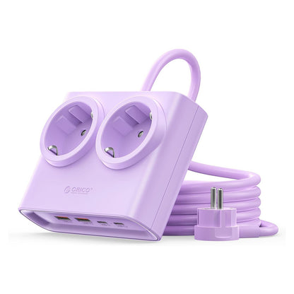 ORICO Power strip 6in1 AC USB-A USB-C 25W - purple