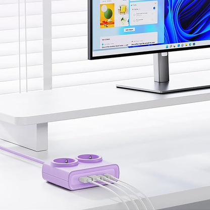 ORICO Power strip 6in1 AC USB-A USB-C 25W - purple – image 2